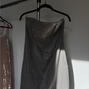 Elegant Silver Sequin Dress